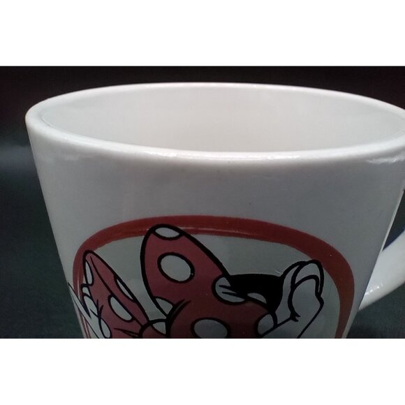 Disney Minnie Mouse Ceramic Coffee Cup White Pink Drinking Mug Hearts Polka Dot - Picture 5 of 16